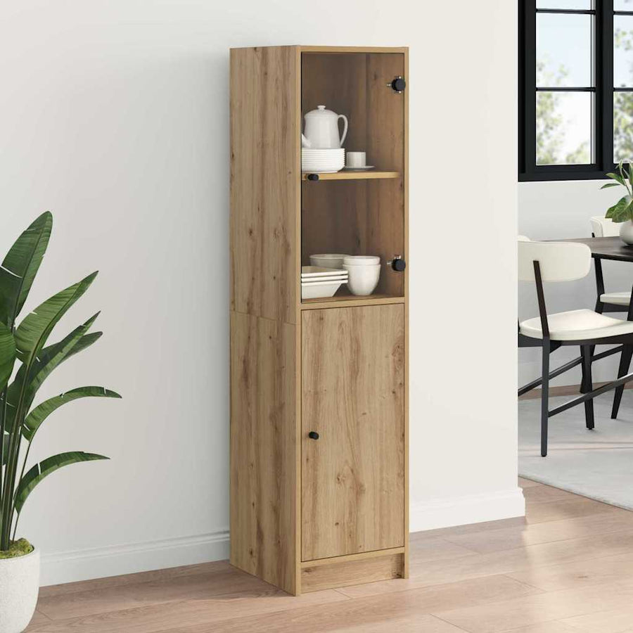 Highboard Artisan Eiken 35 x 37 x 142 cm Bewerkt hout