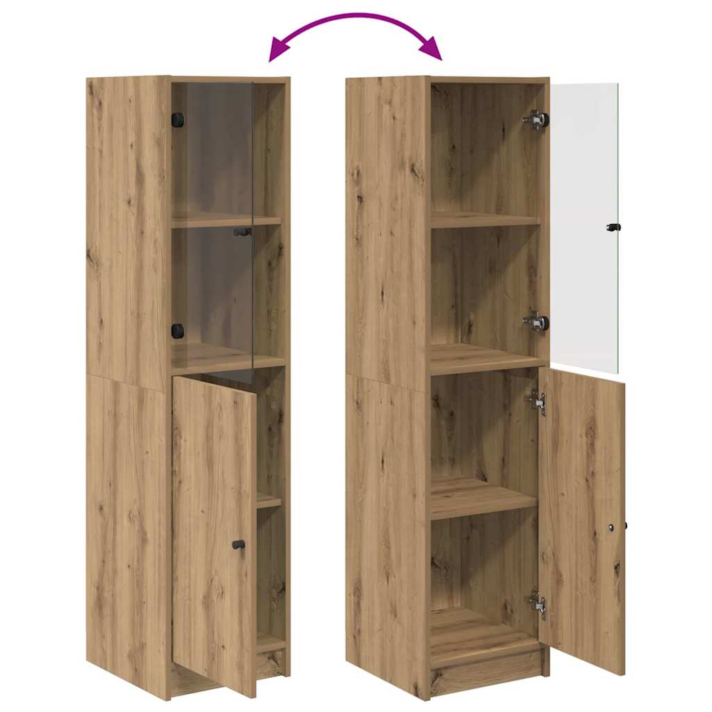 Highboard Artisan Eiken 35 x 37 x 142 cm Bewerkt hout