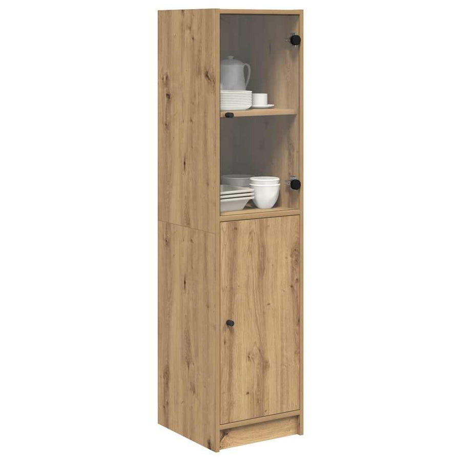Highboard Artisan Eiken 35 x 37 x 142 cm Bewerkt hout