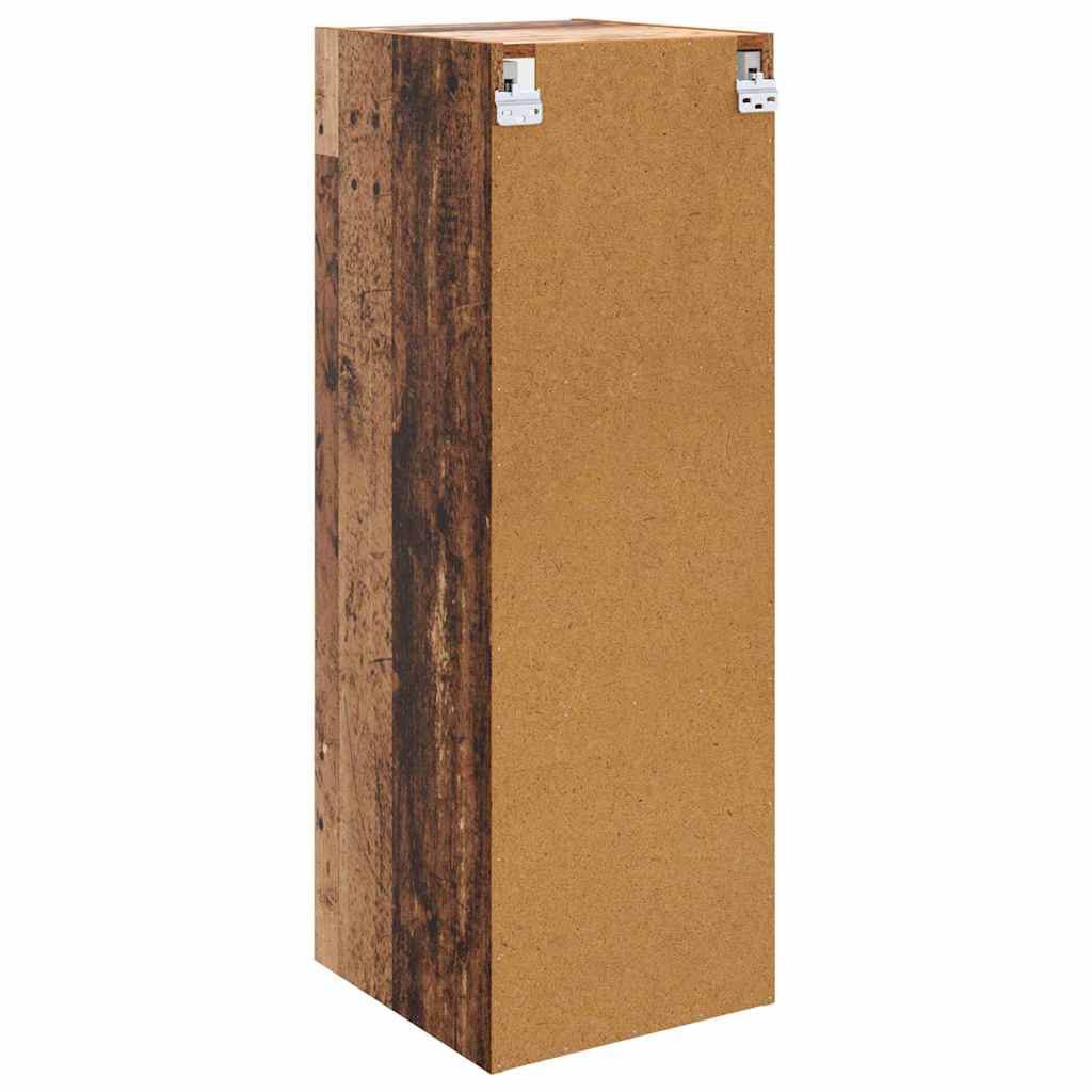 Wandkast Wandgemonteerd Oud Hout 35 x 37 x 102 cm Bewerkt hout