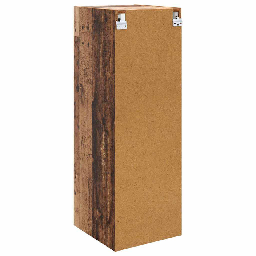 Wandkast Wandgemonteerd Oud Hout 35 x 37 x 102 cm Bewerkt hout