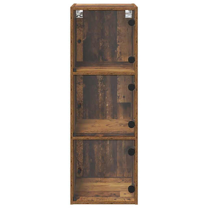 Wandkast Wandgemonteerd Oud Hout 35 x 37 x 102 cm Bewerkt hout