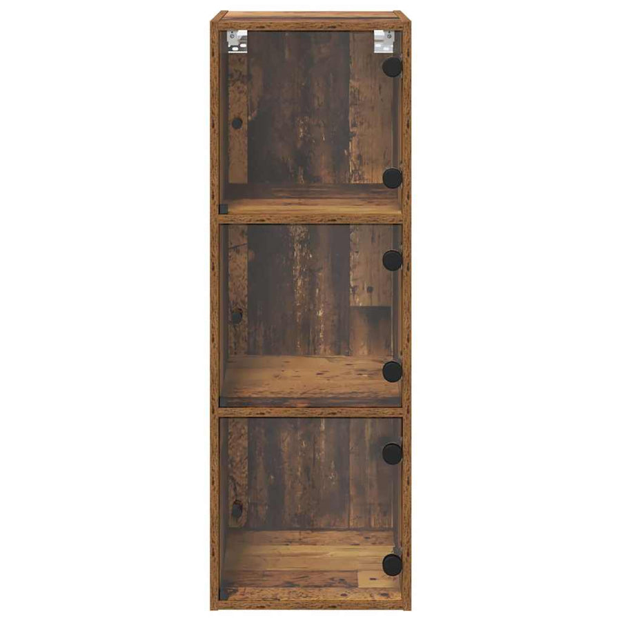 Wandkast Wandgemonteerd Oud Hout 35 x 37 x 102 cm Bewerkt hout