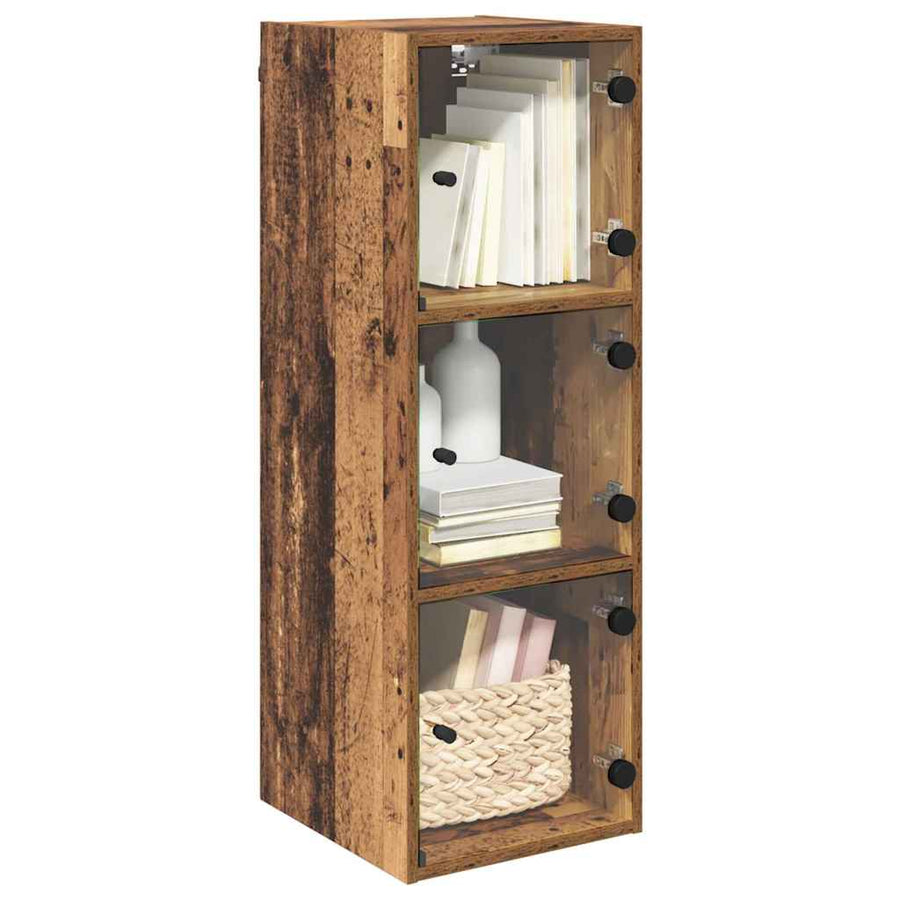 Wandkast Wandgemonteerd Oud Hout 35 x 37 x 102 cm Bewerkt hout