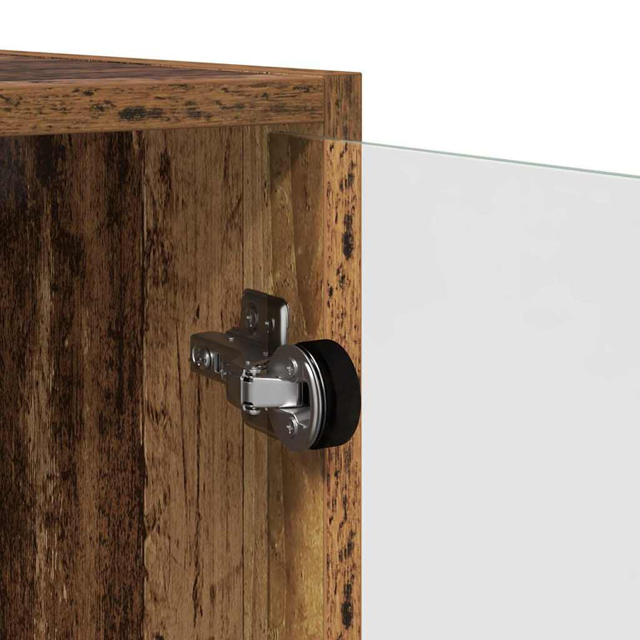 Wandkast Wandgemonteerd Oud Hout 68 x 37 x 68,5 cm Bewerkt hout