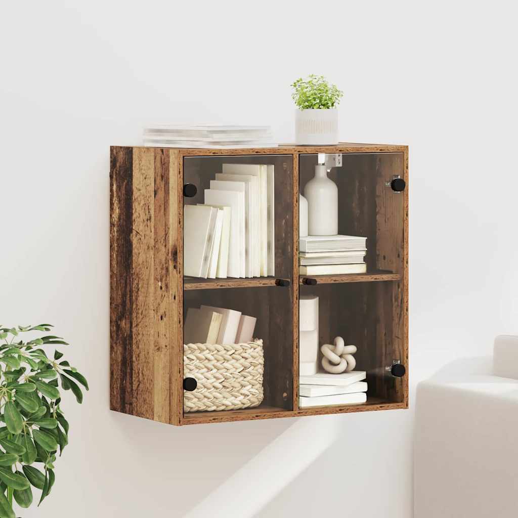 Wandkast Wandgemonteerd Oud Hout 68 x 37 x 68,5 cm Bewerkt hout