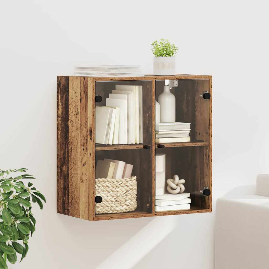 Wandkast Wandgemonteerd Oud Hout 68 x 37 x 68,5 cm Bewerkt hout