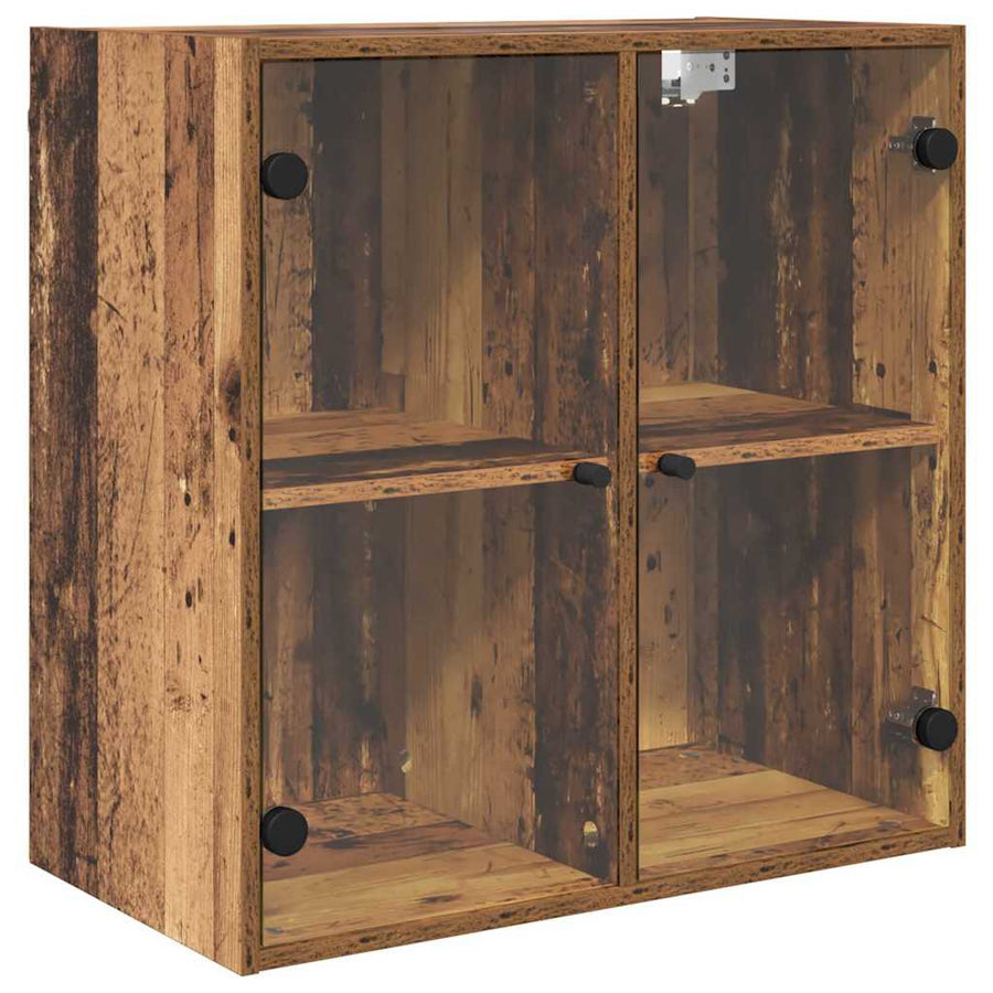 Wandkast Wandgemonteerd Oud Hout 68 x 37 x 68,5 cm Bewerkt hout
