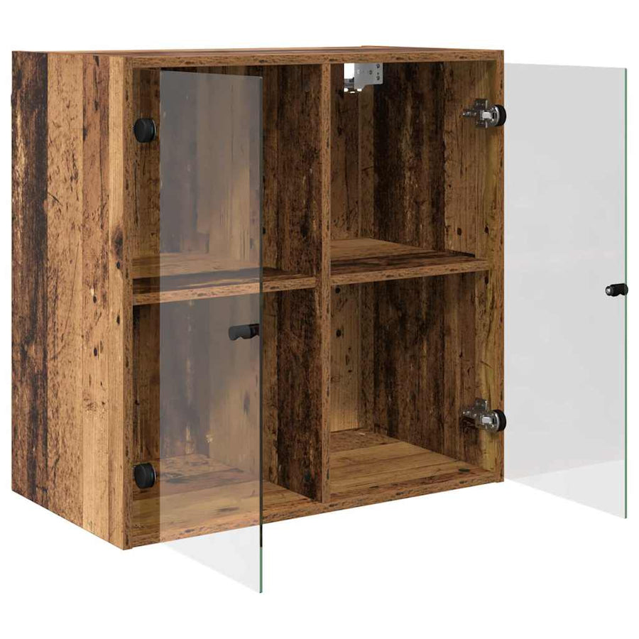 Wandkast Wandgemonteerd Oud Hout 68 x 37 x 68,5 cm Bewerkt hout