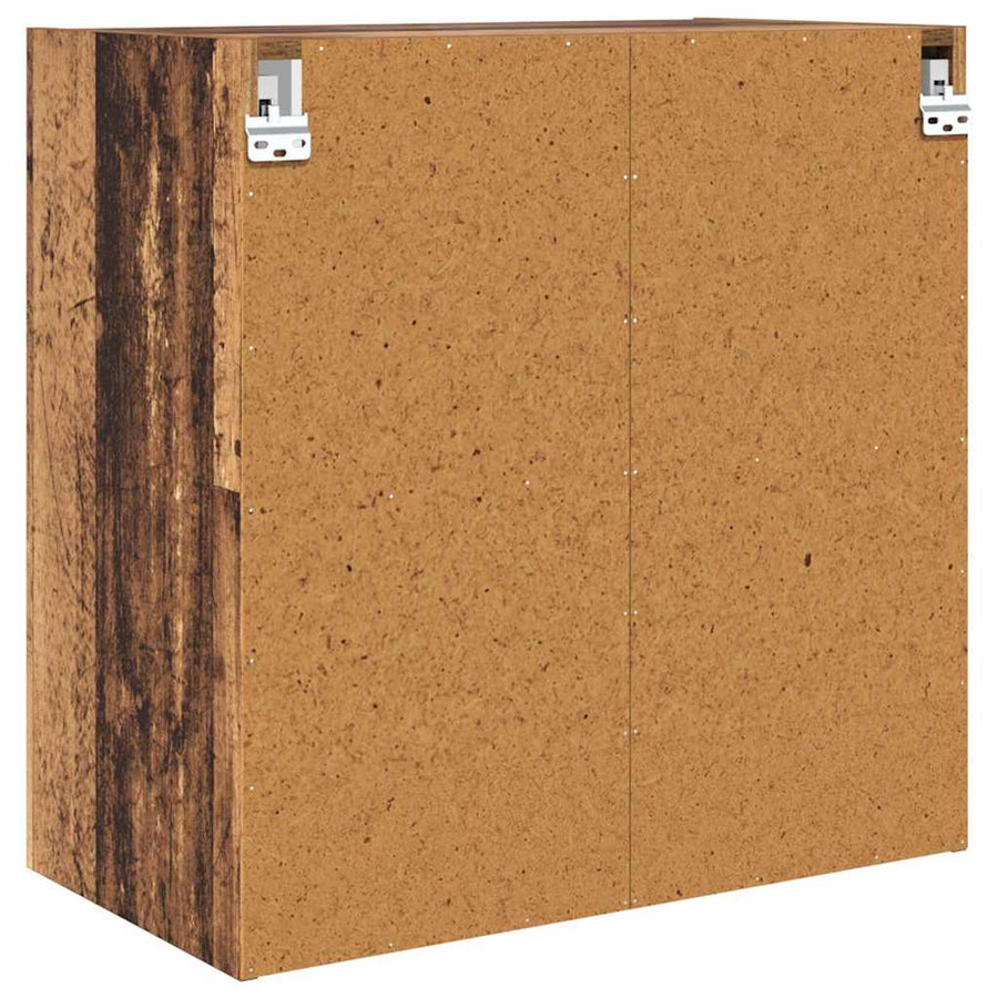 Wandkast Wandgemonteerd Oud Hout 68 x 37 x 68,5 cm Bewerkt hout