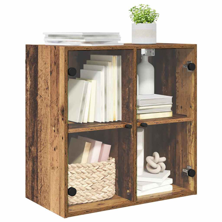 Wandkast Wandgemonteerd Oud Hout 68 x 37 x 68,5 cm Bewerkt hout