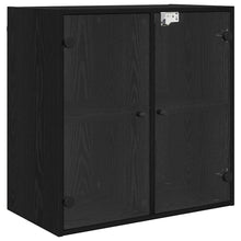 Wandkast Zwart Eiken 68 x 37 x 68,5 cm Bewerkt hout
