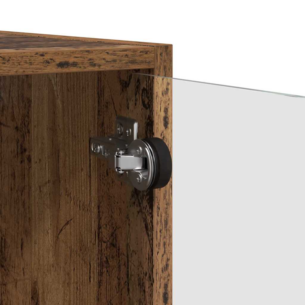 Wandkast Wandgemonteerd Oud Hout 68 x 37 x 35 cm Bewerkt hout