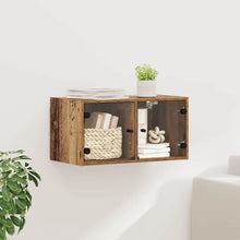 Wandkast Wandgemonteerd Oud Hout 68 x 37 x 35 cm Bewerkt hout