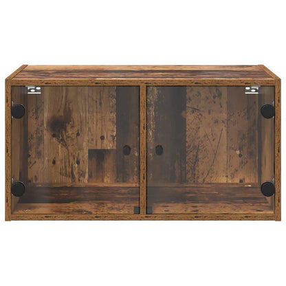 Wandkast Wandgemonteerd Oud Hout 68 x 37 x 35 cm Bewerkt hout