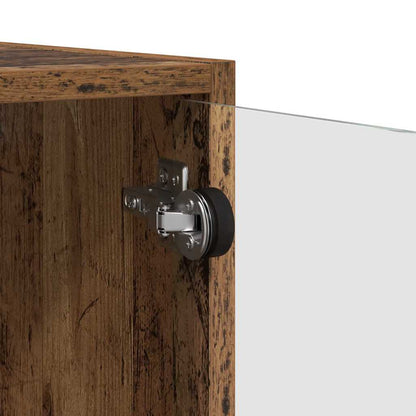Wandkasten 2 pcs Oud Hout 68 x 37 x 35 cm Bewerkt hout