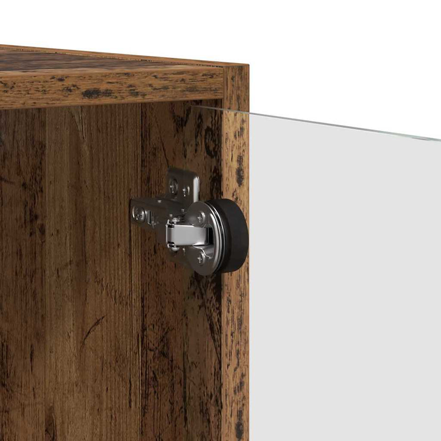 Wandkasten 2 pcs Oud Hout 68 x 37 x 35 cm Bewerkt hout