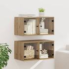 Wall Cabinets 2 pcs Artisan Oak 68x37x35 cm Engineered Wood