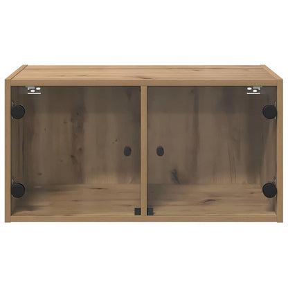 Wandkasten 2 pcs Artisan Eiken 68 x 37 x 35 cm Bewerkt hout