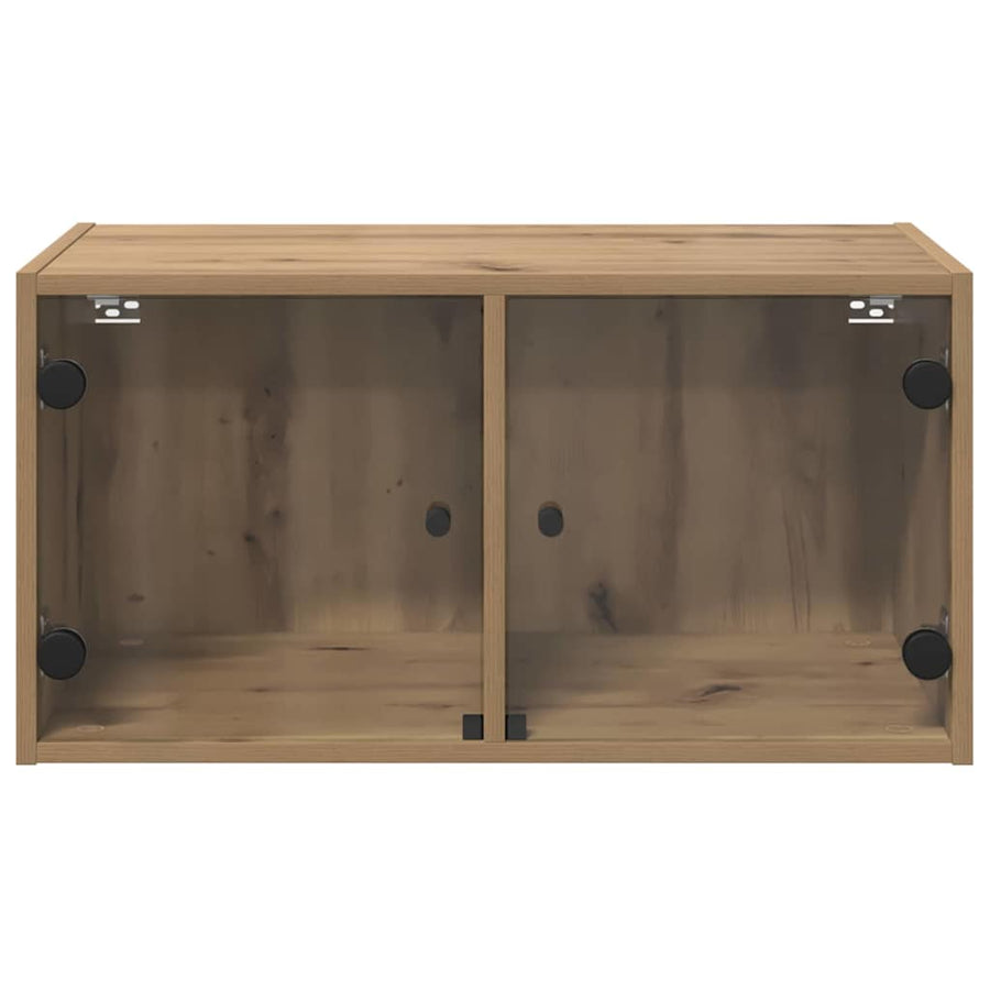 Wandkasten 2 pcs Artisan Eiken 68 x 37 x 35 cm Bewerkt hout