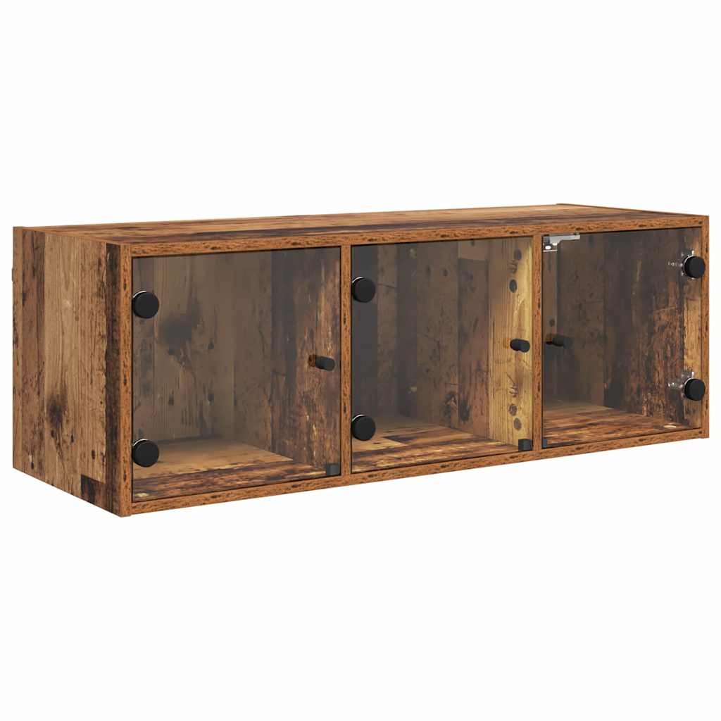 Wandkast Wandgemonteerd Oud Hout 102 x 37 x 35 cm Bewerkt hout