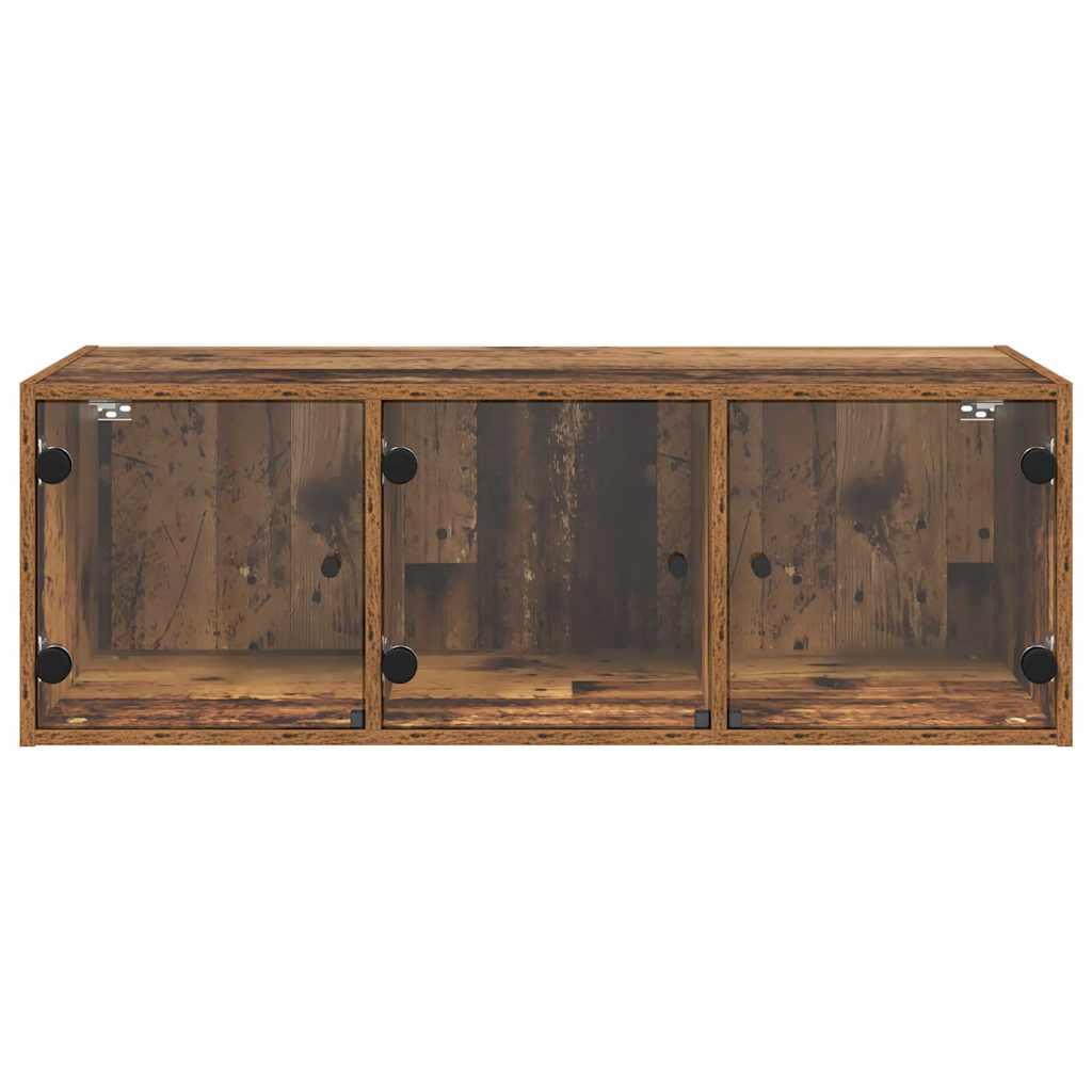 Wandkast Wandgemonteerd Oud Hout 102 x 37 x 35 cm Bewerkt hout