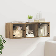 Wandkast Artisan eiken 102x37x35 cm bewerkt hout