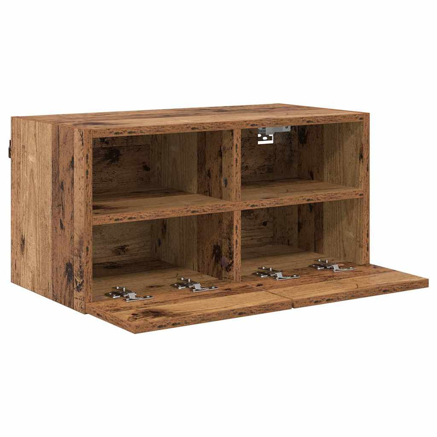 TV Wandkast Oud Hout 60 x 30 x 30 cm Bewerkt hout