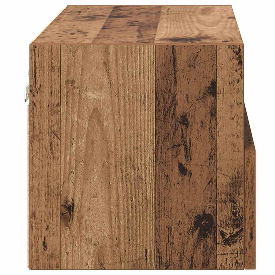 TV Wandkast Oud Hout 60 x 30 x 30 cm Bewerkt hout