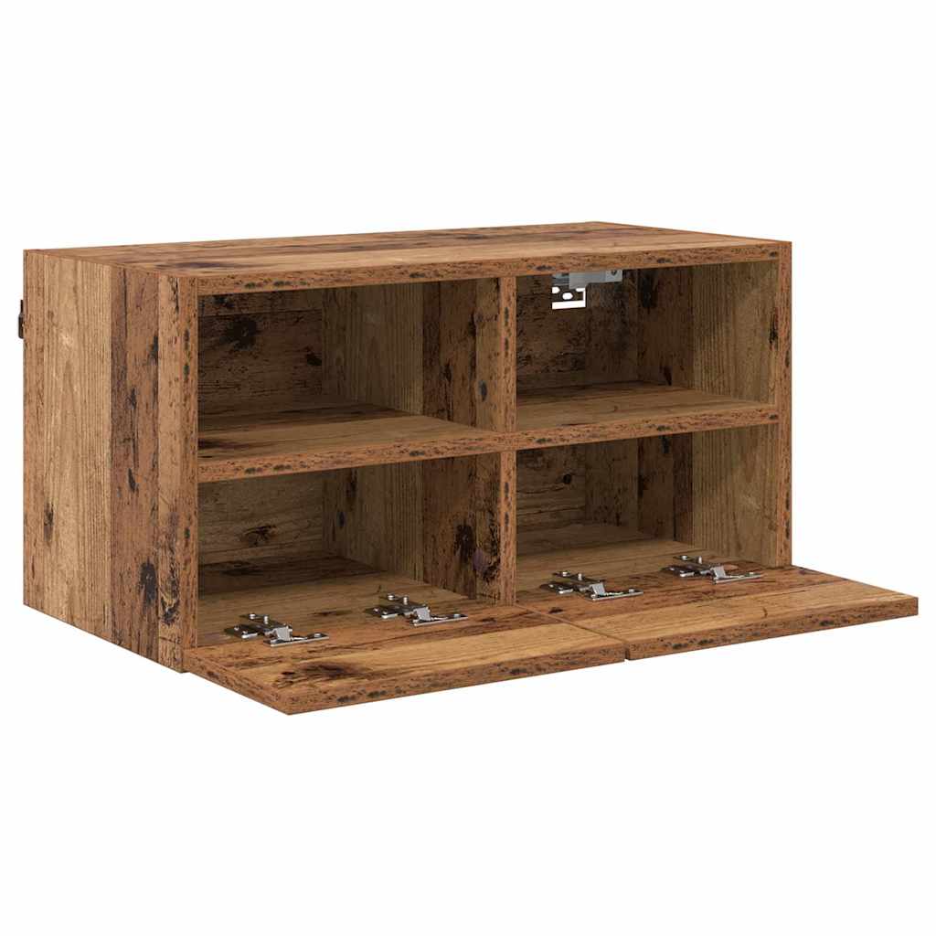 TV Wandkasten 2 pcs Oud Hout 60 x 30 x 30 cm Bewerkt hout