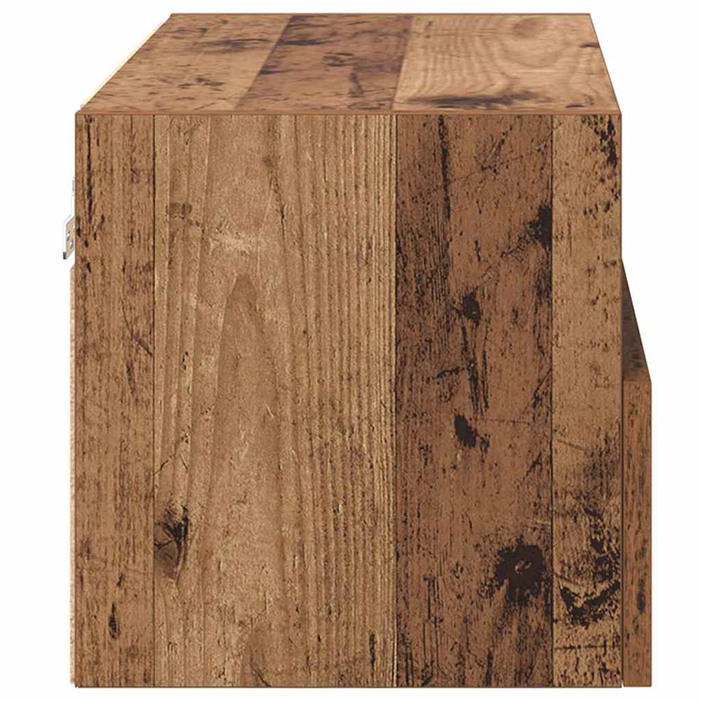 TV Wandkasten 2 pcs Oud Hout 60 x 30 x 30 cm Bewerkt hout