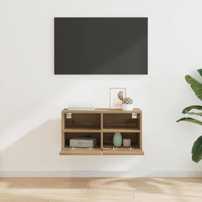 TV Wandkast Artisan Eiken 60 x 30 x 30 cm Bewerkt hout