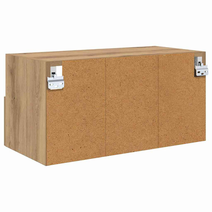TV Wandkast Artisan Eiken 60 x 30 x 30 cm Bewerkt hout