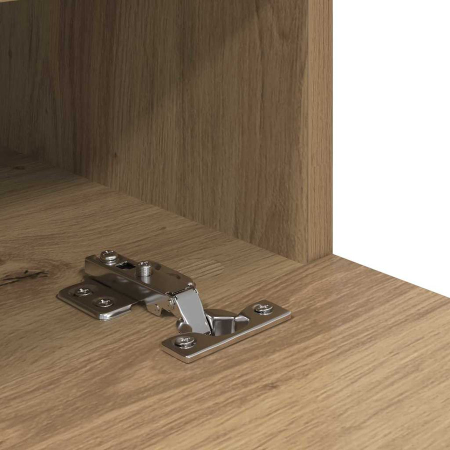TV Wandkasten 2 pcs Artisan Eiken 60 x 30 x 30 cm Bewerkt hout