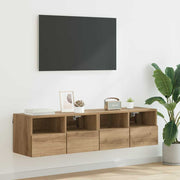 TV wandkast 60x30x30 cm bewerkt hout artisan eiken