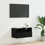 TV wandkast 60x30x30 cm zwart eiken