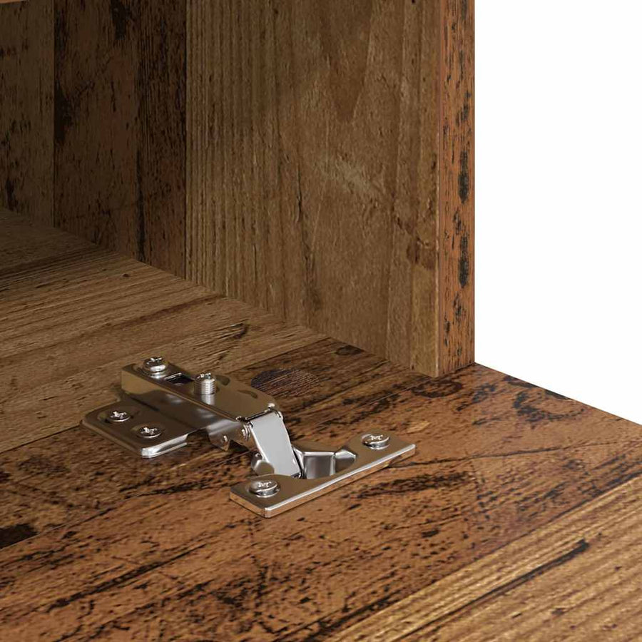 TV Wandkasten 2 pcs Oud Hout 80 x 30 x 30 cm Bewerkt hout