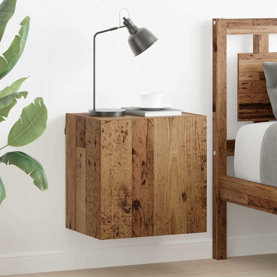 TV Wandkast Wandgemonteerd Oud Hout 40,5x30x40cm Bewerkt hout