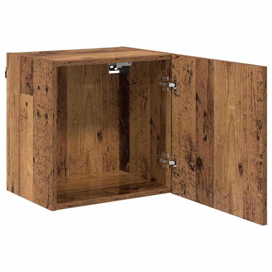TV Wandkast Wandgemonteerd Oud Hout 40,5x30x40cm Bewerkt hout