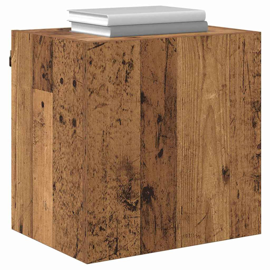 TV Wandkast Wandgemonteerd Oud Hout 40,5x30x40cm Bewerkt hout