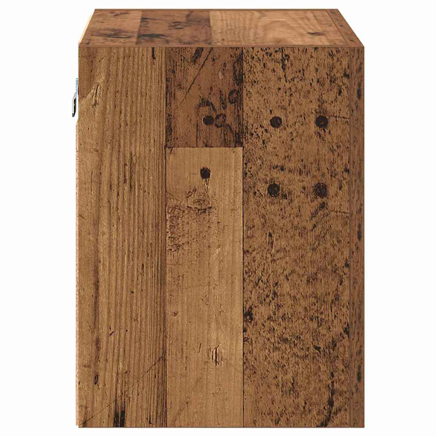 TV Wandkast Wandgemonteerd Oud Hout 40,5x30x40cm Bewerkt hout