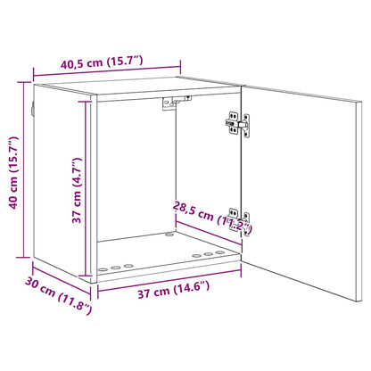 TV Wandkast Wandgemonteerd Oud Hout 40,5x30x40cm Bewerkt hout