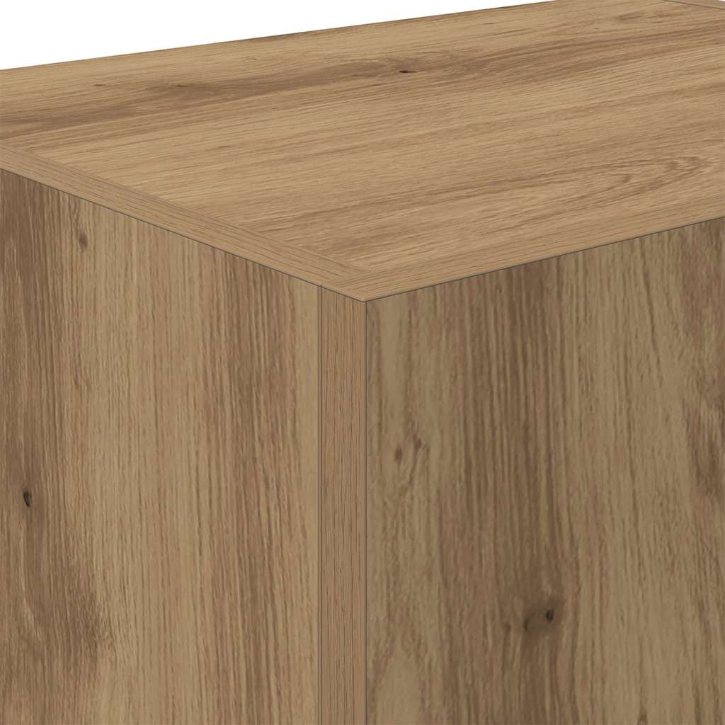 TV Wandkasten 2 pcs Artisan Eiken 40,5x30x40cm Bewerkt hout