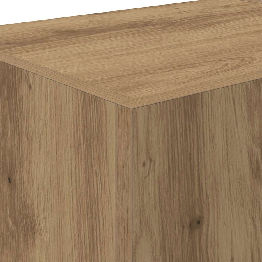 TV Wandkasten 2 pcs Artisan Eiken 40,5x30x40cm Bewerkt hout