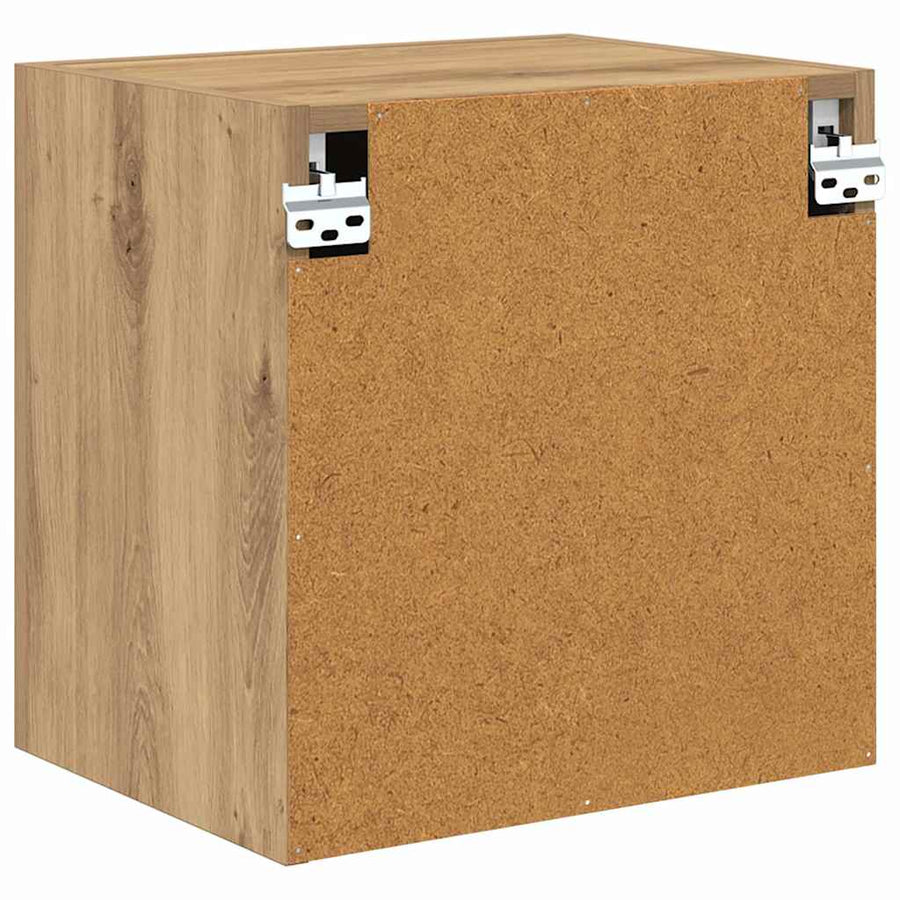 TV Wandkasten 2 pcs Artisan Eiken 40,5x30x40cm Bewerkt hout