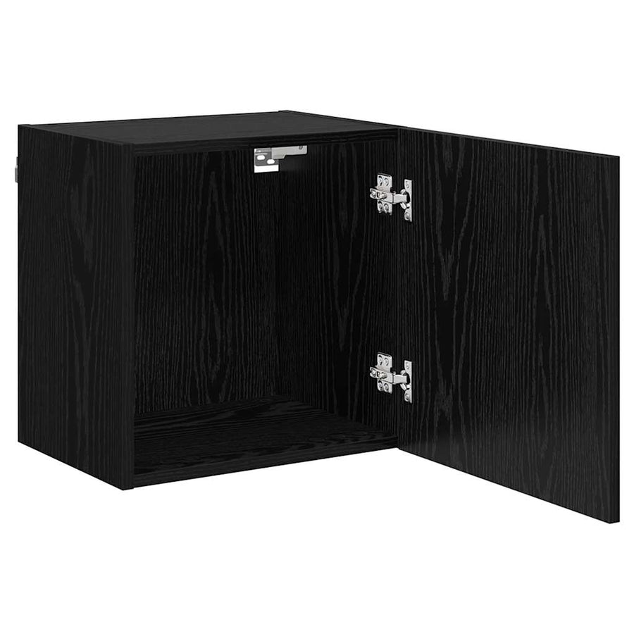 TV Wandkasten 2 pcs Zwart Eiken 40,5x30x40cm Bewerkt hout
