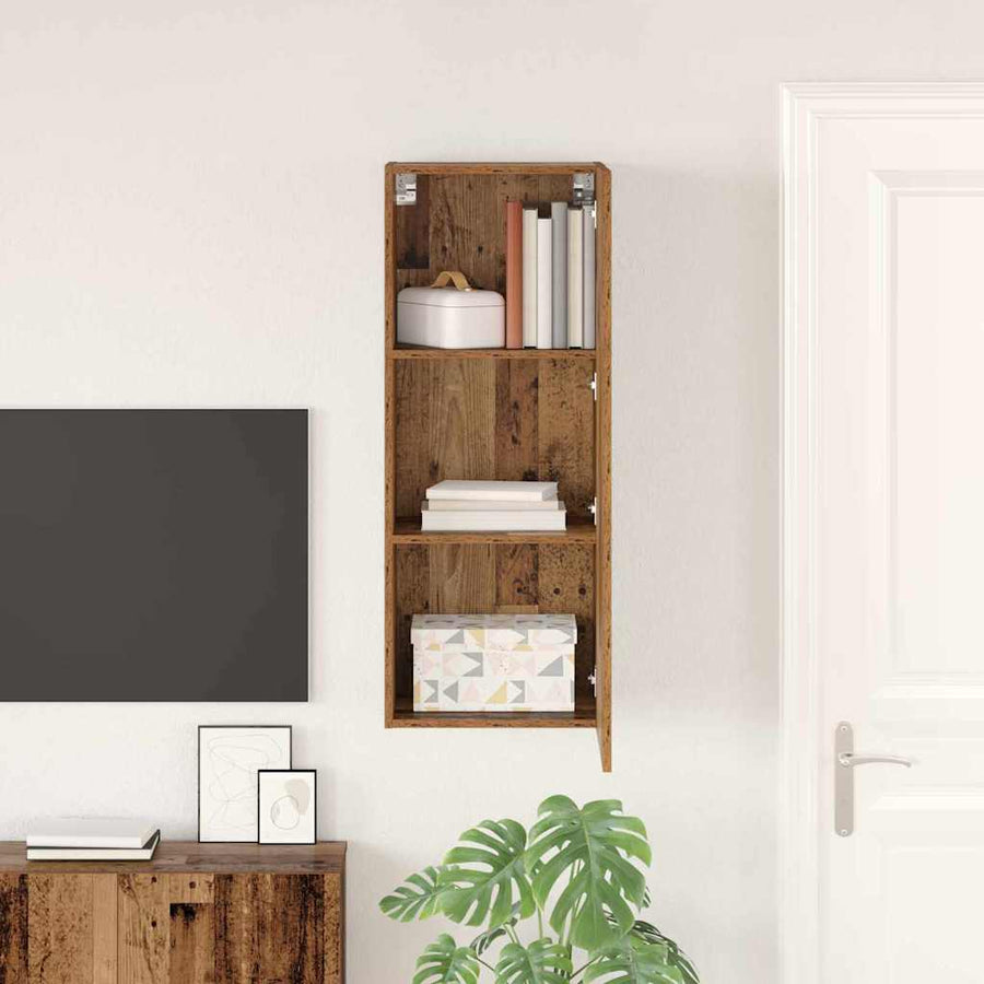 TV Wandkast Oud Hout 40,5 x 30 x 102 cm Bewerkt hout