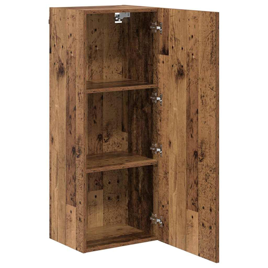 TV Wandkast Oud Hout 40,5 x 30 x 102 cm Bewerkt hout