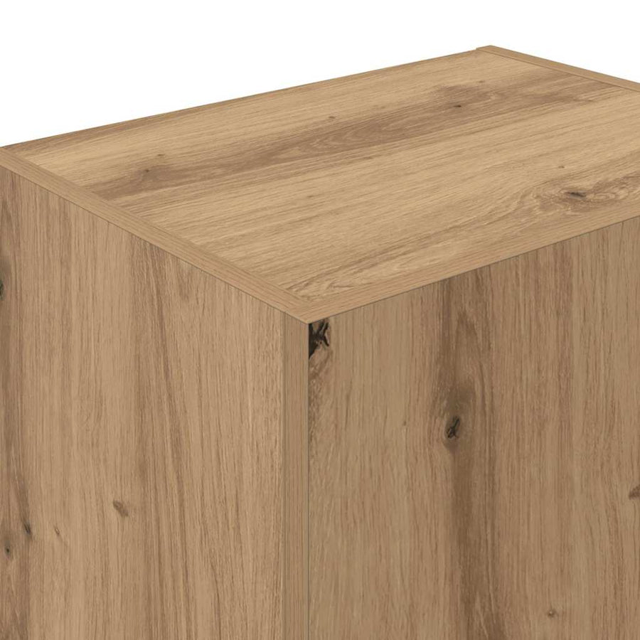 TV Wandkast Artisan Eiken 40,5 x 30 x 102 cm Bewerkt hout