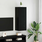 Tv wandkast zwart eiken 102x40,5x30 cm